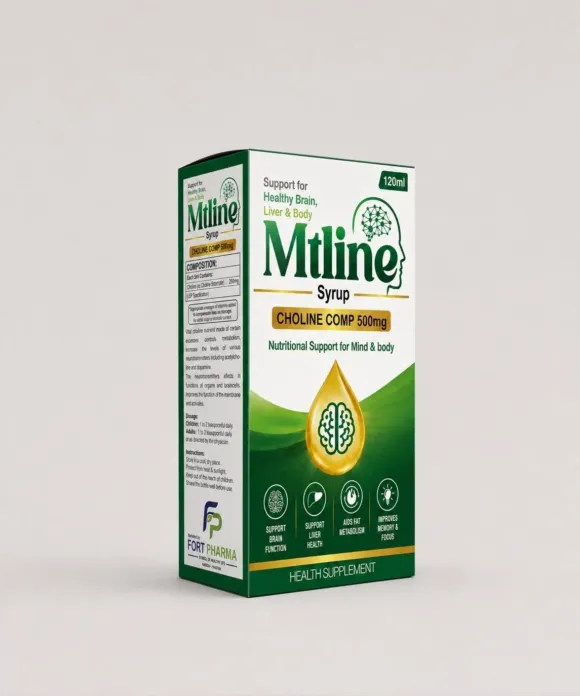 Mtline Syrup – Choline Complex for Brain, Liver & Body Support (1 Box = 120ml)