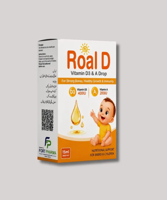 Roal D Drop – Vitamin D3 & A Drop (1 Box = 15ml)